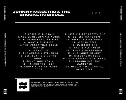 ジョニー・アンド・ザ・ブルックリン・ブリッジ・マエストロ - ジョニー・マエストロ・アンド・ザ・ブルックリン・ブリッジ - LIVE! (CD)