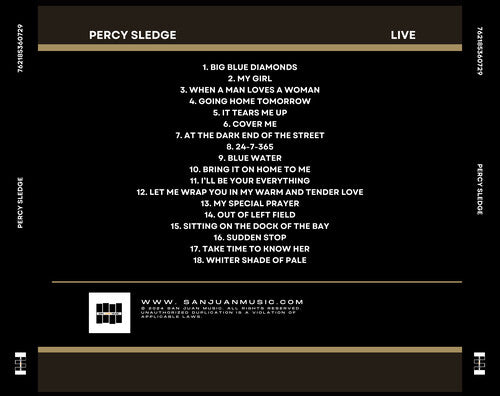 Percy Sledge - Percy Sledge - LIVE (CD)