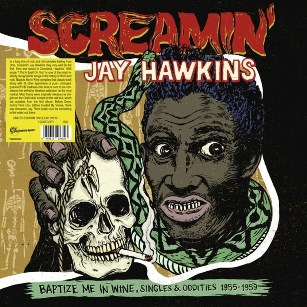 the album cover for Screamin' Jay Hawkins - Baptize Me In Wine Singles & Oddities 1955-1959