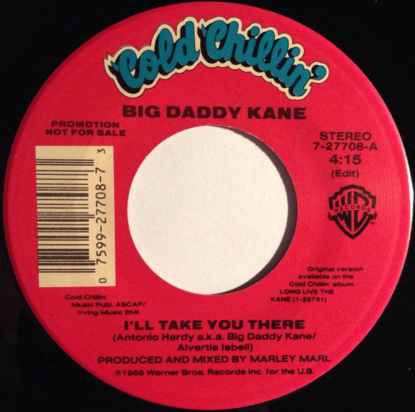 Big Daddy Kane : I'll Take You There(7", Promo)
