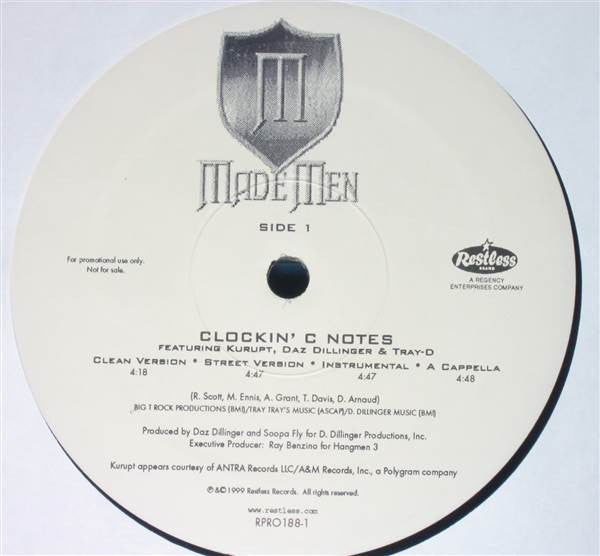 Made Men : Clockin' C Notes (12", Single, Promo)