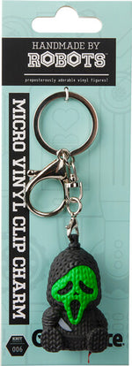 Handmade by Robots - Ghost Face #006 (1.75" Micro Charm) (Fluorescent Green)