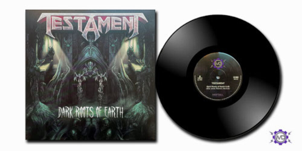 the album cover for Testament - Dark Roots Of Earth