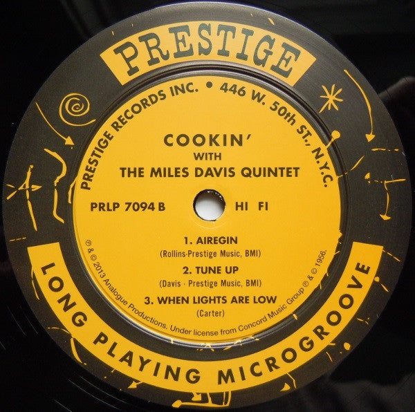 The Miles Davis Quintet : Cookin' With The Miles Davis Quintet (LP, Album, Mono, Ltd, RE)