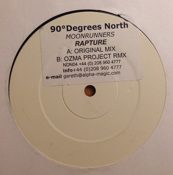 Moonrunners : Rapture (12", W/Lbl)