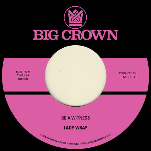 Lady Wray -Be a Witness / Best for Us (Vinyl)