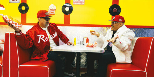 B-Real & Psycho Les - Real Psycho - Edición Limitada Deluxe - Vinilo desplegable transparente con salpicaduras negras, amarillas y blancas (vinilo)