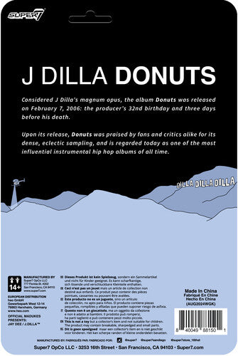 Super7 - J Dilla - ReAction Figures Wv1 - J Dilla (Donuts - Smile Album Cover)