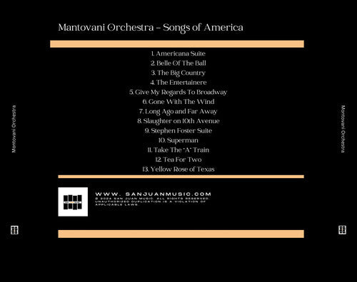 Mantovani Orchestra - Mantovani Orchestra - America (CD)