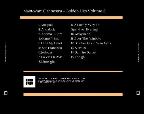 Mantovani Orchestra - Mantovani Orchestra - Golden Hits Vol. 2 (CD)