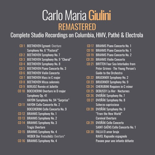 Carlo Maria Giulini - Complete Studio Recordings on Warner Classics - Remastered Edition (CD)