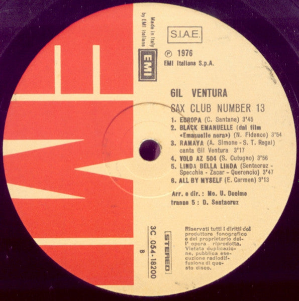 Gil Ventura : Sax Club Number 13 (LP, Album)