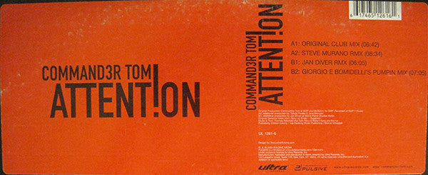 Command3r Tom* : Attent!on (12")