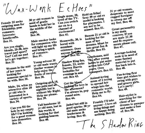 Shadow Ring - Wax-Work Echoes (Vinyl)