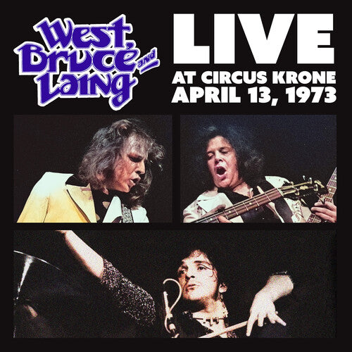 Bruce West & Laing - Live at Circus Krone, Frankfurt, Germany - April 13, 1973 - Clear Frosted Glass (Vinyl)