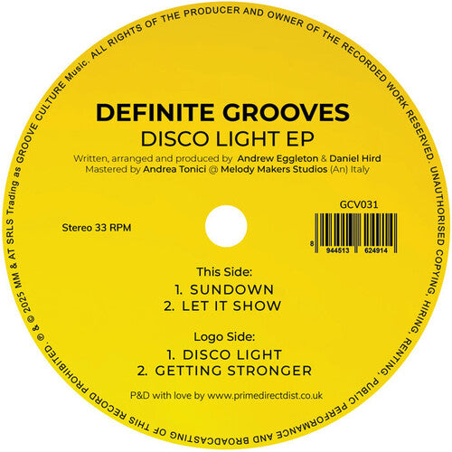 Definite Grooves - Disco Light (Vinyl)