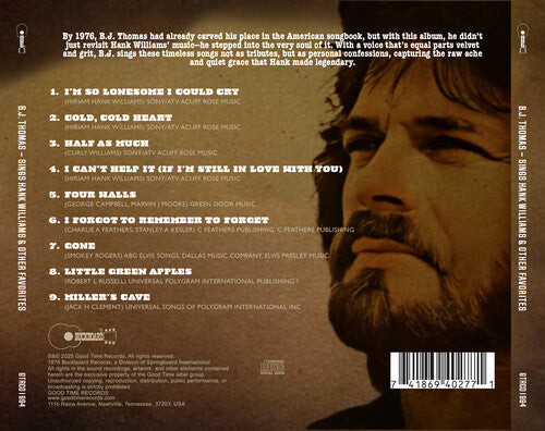 B.J. Thomas - Sings Hank Williams & Other Favorites (CD)