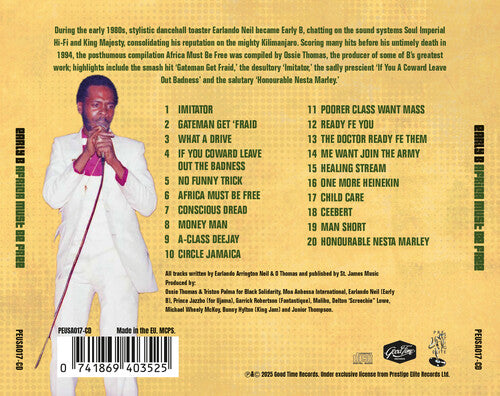 Early B - Africa Must Be Free (CD)