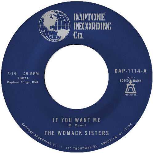 Womack Sisters - If You Want Me / I Just Don't Want You (To Say Goodbye) (Vinyl)