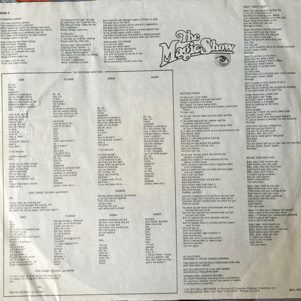 "The Magic Show" Original Broadway Cast : The Magic Show (LP)