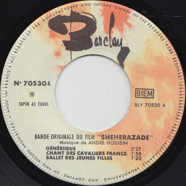 André Hossein : Shéhérazade (Bande Originale Du Film) (7", EP)