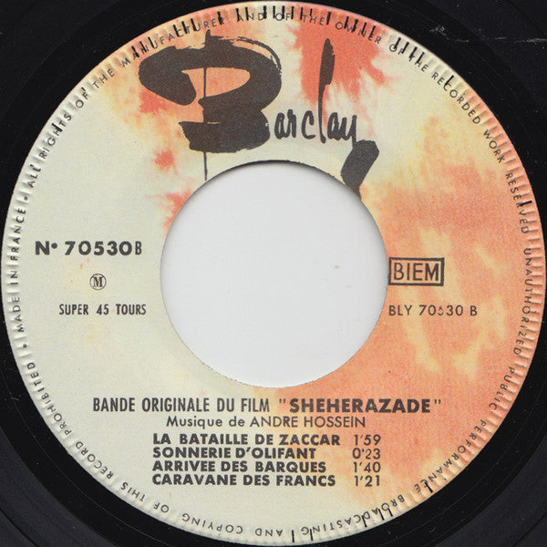 André Hossein : Shéhérazade (Bande Originale Du Film) (7", EP)