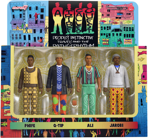 Super7 - A Tribe Called Quest - ReAction Figures - People's Instinctive Travels and the Paths of Rhythm 4-Pack