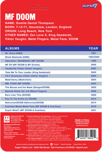 Super7 - MF DOOM - ReAction Figures Wv3 - MF DOOM (NYC)