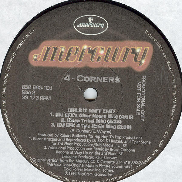 4-Corners : Girls It Ain't Easy (12", Promo)