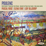 the album cover for Pascal Roge/ Font,Elena / Blijdorp,Lidy - Poulenc: Cello Sonata, Sonata For Two Pianos