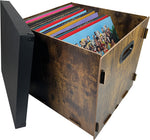 Snap-N-Store - Wood Vinyl Storage Crate (12") - Brown