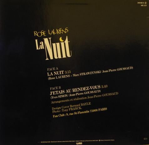 Rose Laurens : La Nuit (12", Single)