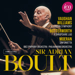the album cover for Sir BoultAdrian - Vaughan Williams Butterworth & Moeran (Live)