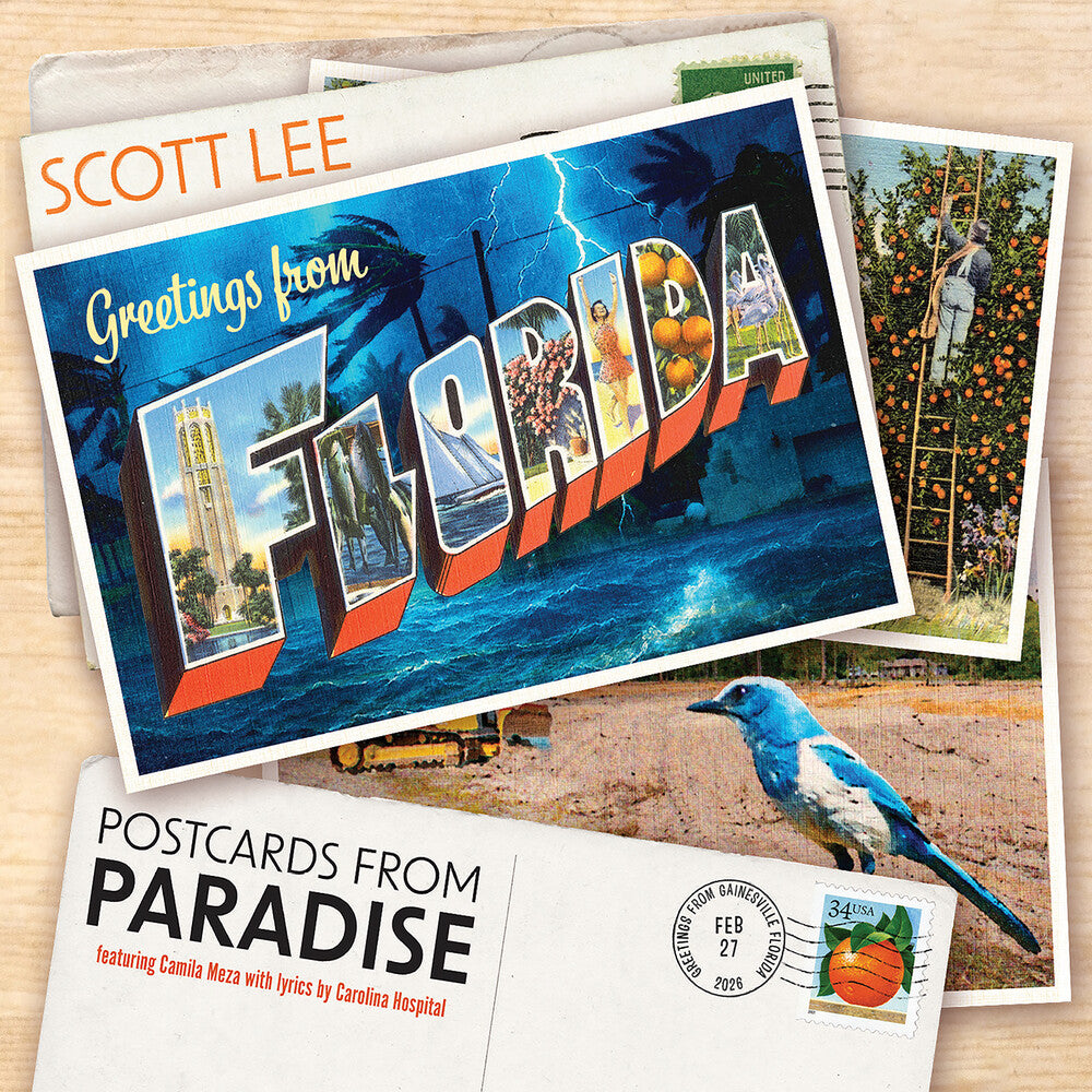 the album cover for Camila Meza - Scott Lee: Greetings From Florida