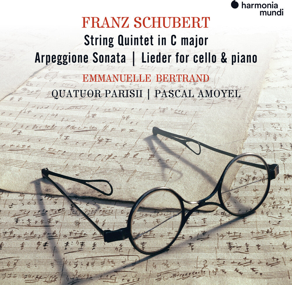the album cover for Emmanuelle Bertrand/ Amoyel,Pascal - Schubert: String Quintet, Arpeggione Sonata