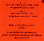 Jarboe : Red (12", Red)
