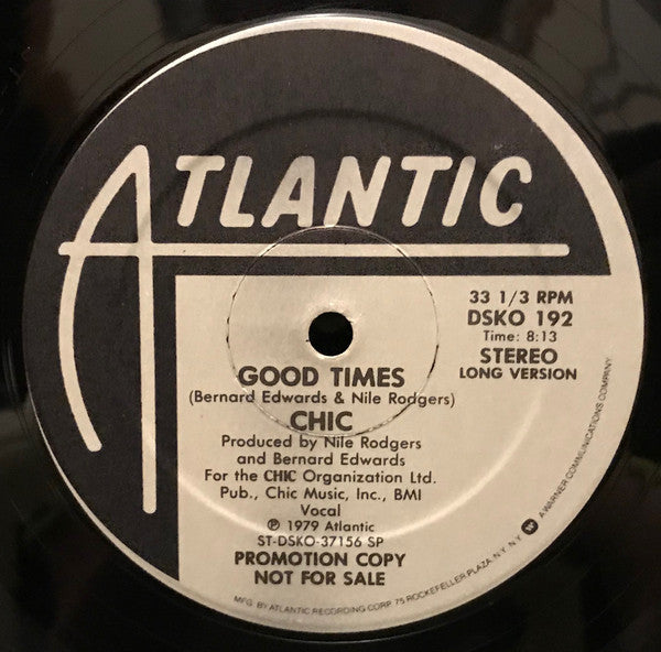Chic : Good Times (12", Single, Promo, SP )