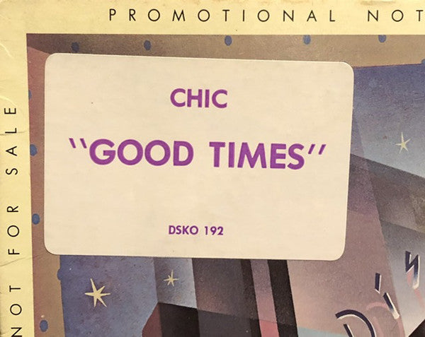 Chic : Good Times (12", Single, Promo, SP )