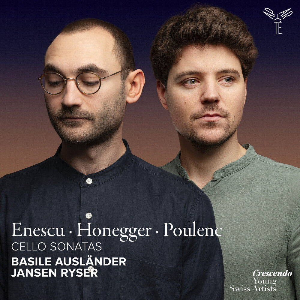 the album cover for Basile Auslander/ Ryser,Jansen - Enescu Honegger & Poulenc: Cello Sonatas