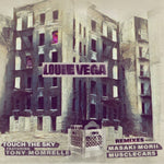 the album cover for Louie Feat. Tony Momrelle Vega - Touch the Sky Remixes