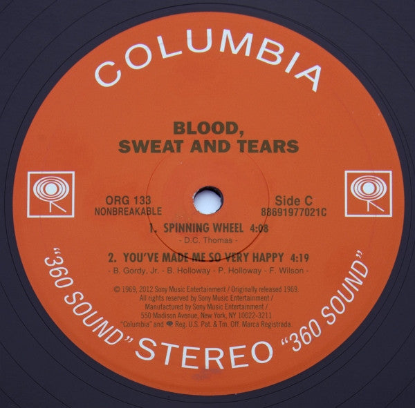 Blood, Sweat And Tears : Blood, Sweat And Tears (2x12", Album, Ltd, Num, RE, RM, 180)