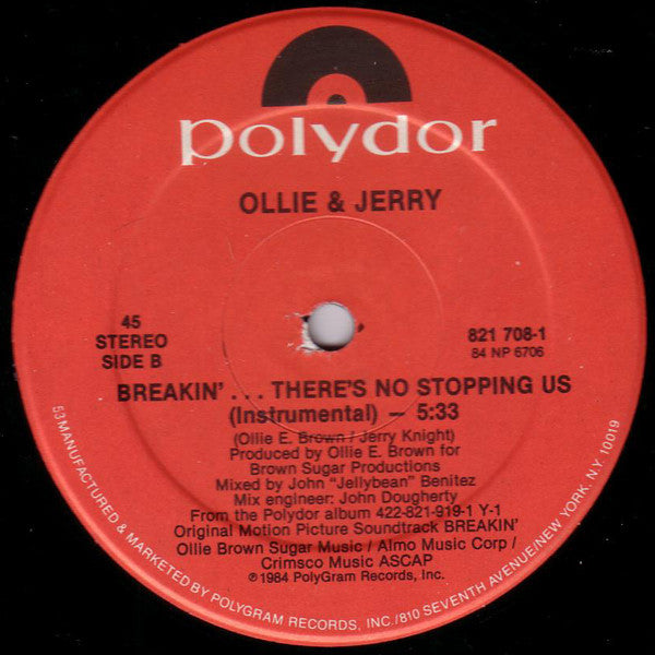 Ollie & Jerry* : Breakin'... There's No Stopping Us (12", 53 )