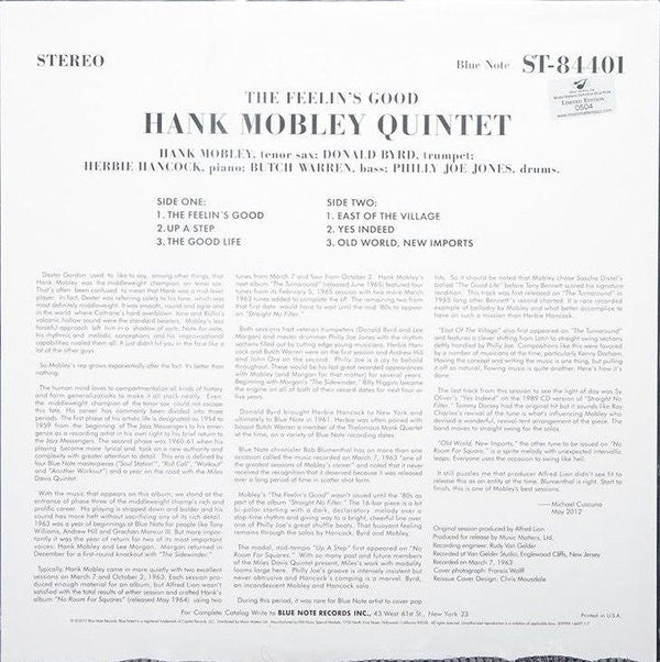 The Hank Mobley Quintet : The Feelin's Good (2x12", Comp, Ltd, Num, RM, Gat)