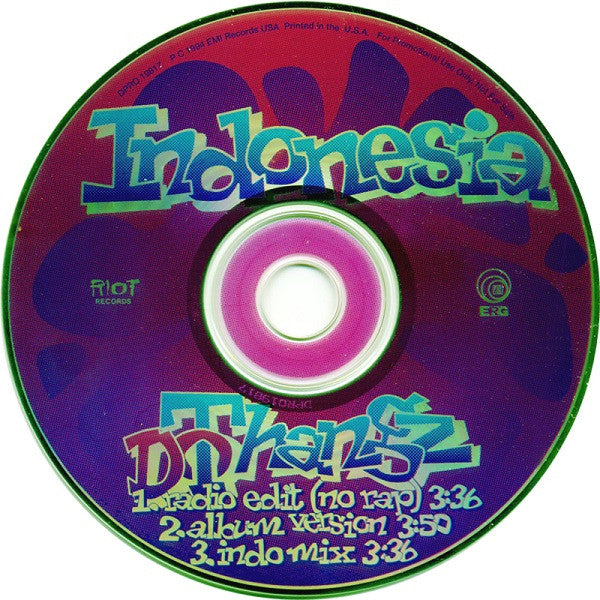 Indonesia : Do Thangz (CD, Single, Promo)