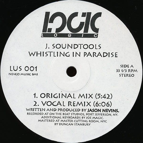 J. Soundtools : Whistling In Paradise (12", Single)