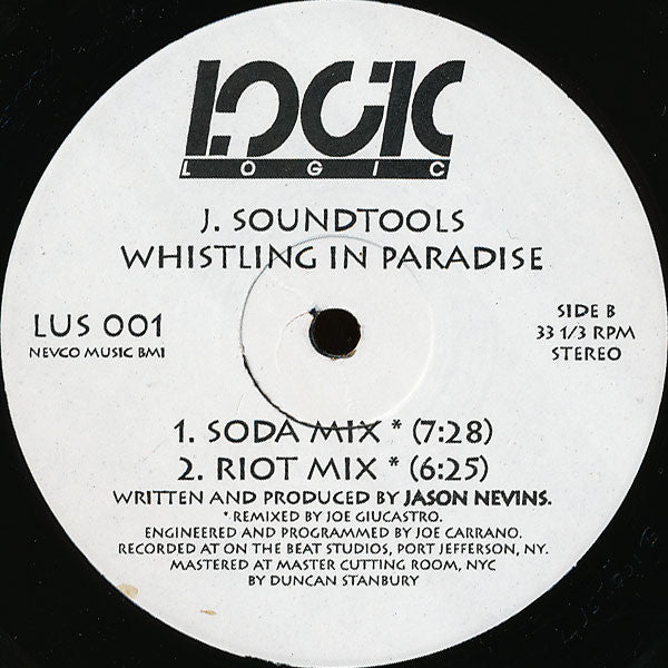 J. Soundtools : Whistling In Paradise (12", Single)