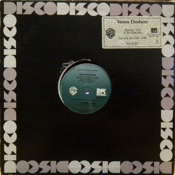 Venus Dodson : Shining / He Said, She Said (12", Promo)