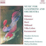 the album cover for Theodore Kerkezos - Music for Saxophone & Orchestra / Various