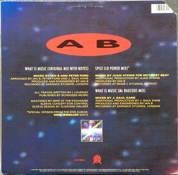 Eon : What Is Music / Spice (Juan Atkins Mix) (12")