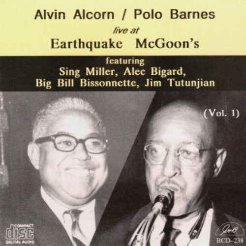 the album cover for Alvin Alcorn - Live at Earthquake McGoon's 1